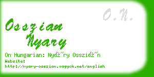 osszian nyary business card